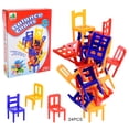 thumbnail image 1 of Juego de sillas apilables de colores para niños, juego de sillas de equilibrio, sillas apilables, 24 Uds., 1 of 9