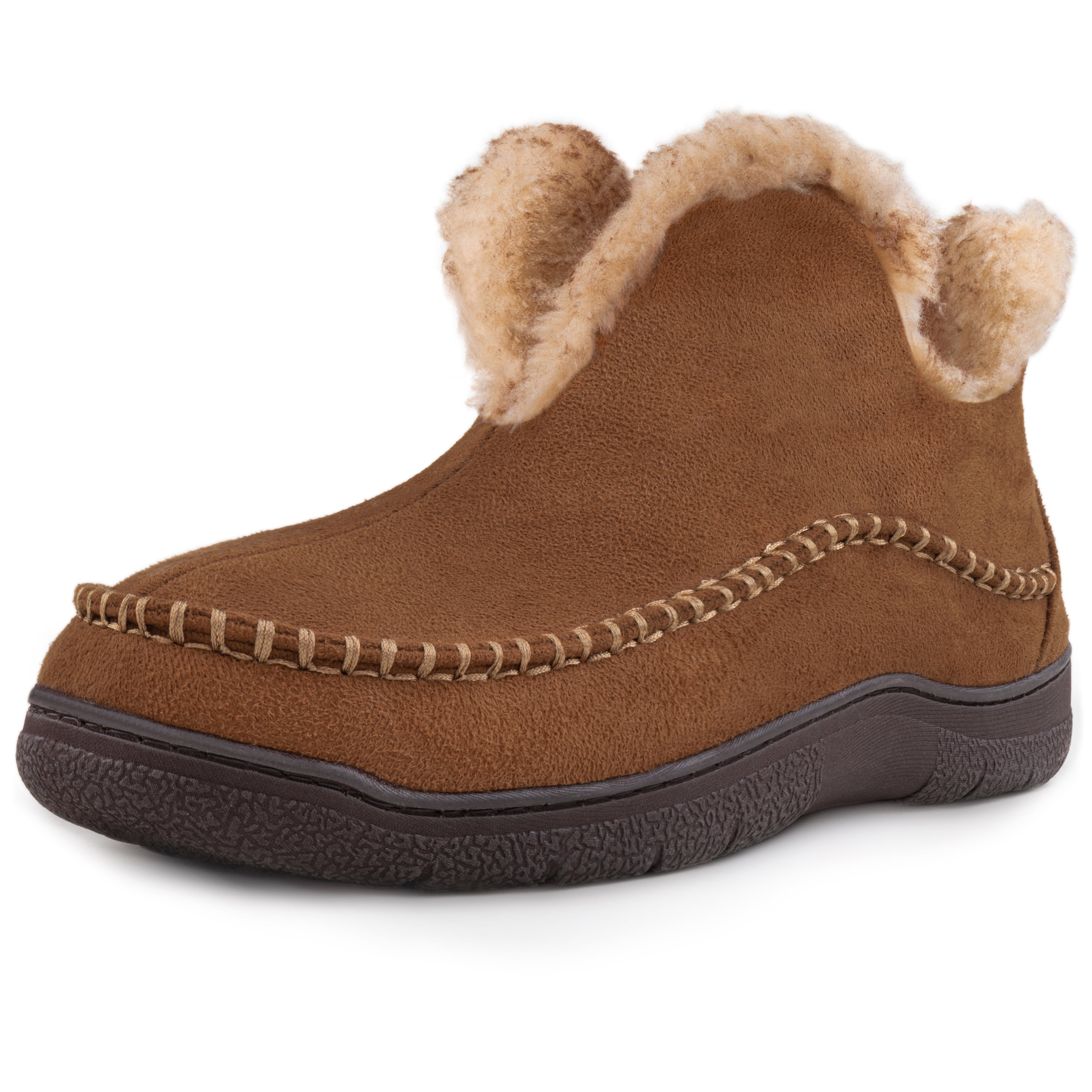 RockDove Men's Camelback Faux Wool Lined Bootie Slipper