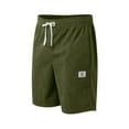 thumbnail image 4 of Razzly Men's Casual Shorts Breathable Corduroy Pants For Daily Leisure Pocket Design Straight Fit Ideal For Spring Summer Autumn Comfortable And Versatile Mens Shorts with Pockets(Army Green,L), 4 of 5