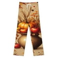 thumbnail image 3 of Fall Thanksgiving Pumpkin Pajama Pants Comfortable Elastic Waist Pajamas Fashion Sleepwear Bottoms Plus Size Homewear, 3 of 6
