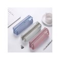 thumbnail image 3 of 1pc Clear Square Mesh Pencil Case For Stationery/Makeup Brush Storage, 3 of 4