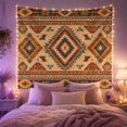 thumbnail image 2 of Geometric Diamond Motif with Starburst Pattern on Cream, Serene Boho for Southwestern Enthusiasts, Tribal Wall Art Decor, Housewarming Gift Tapestry Wall Hanging for Living Room and Bedroom, 2 of 7