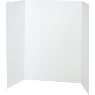 8 Pieces Tri Fold Poster Board,Lightweight Fold Presentation Board,Science  Fair Display Boards,Single Wall (Black, 14 x 22 Inch)