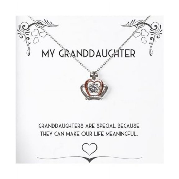 Unique Granddaughter Gifts, Granddaughters Are, Best Birthday Crown Pendant Necklace For Granddaughter From Grandmother, Appreciation gifts, Appreciation gifts for granddaughter, Granddaughter