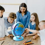 Children's Science Education Globe, 3D Rotating Light-Up World Map, Geography Learning Toy, Interactive Teaching Aid, Night Light Feature, STEM Educational Gift
