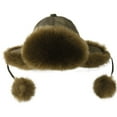 thumbnail image 4 of Earflap Hat Thickened Fluffy Windproof Cute Ball Down Lining Ear Faux Fur Men Women Outdoor Cycling Winter Cap for Shopping Adult Red, 4 of 8