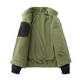 thumbnail image 6 of Royisotas Mens Jackets Outwear Fleece Zipper Hoodless Fashion Solid Color with Pockets Coats for Men Long Sleeve, 6 of 9