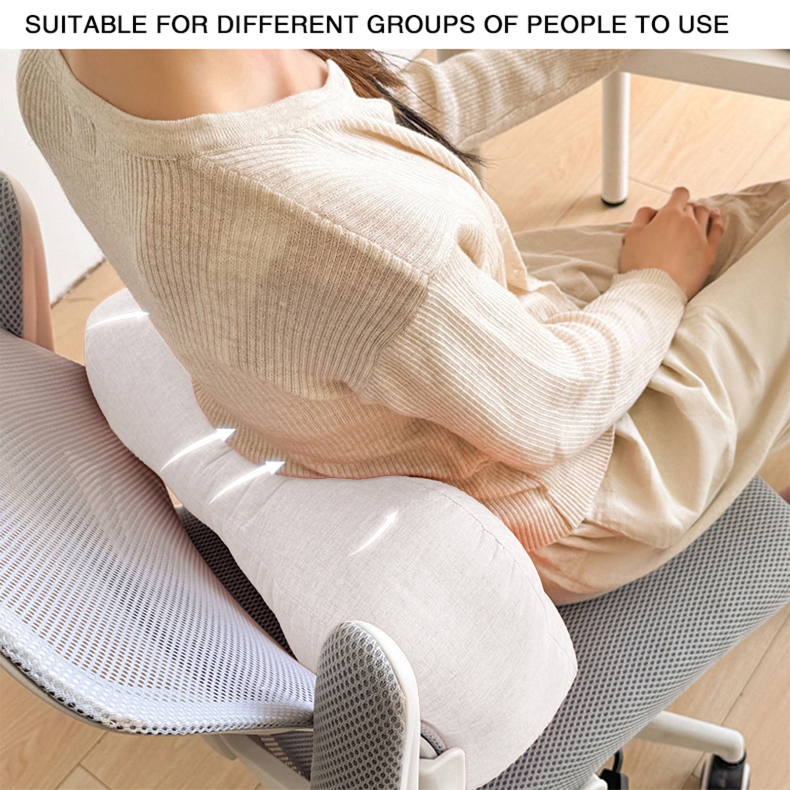 LHNFT Ergonomic Butterfly-Shaped Neck Pillow, Contoured Cervical Support Pillow for Neck Pain Relief, Soft Linen-Feel Pillow for All Sleeping Positions