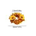 thumbnail image 2 of Autumn Harvest Candle Ring Wreath | Faux Maple Leaf Berry Pinecone Decorative Centerpiece | 1Pc 10.24in Plastic Wreath for Thanksgiving Table Decor, 2 of 6
