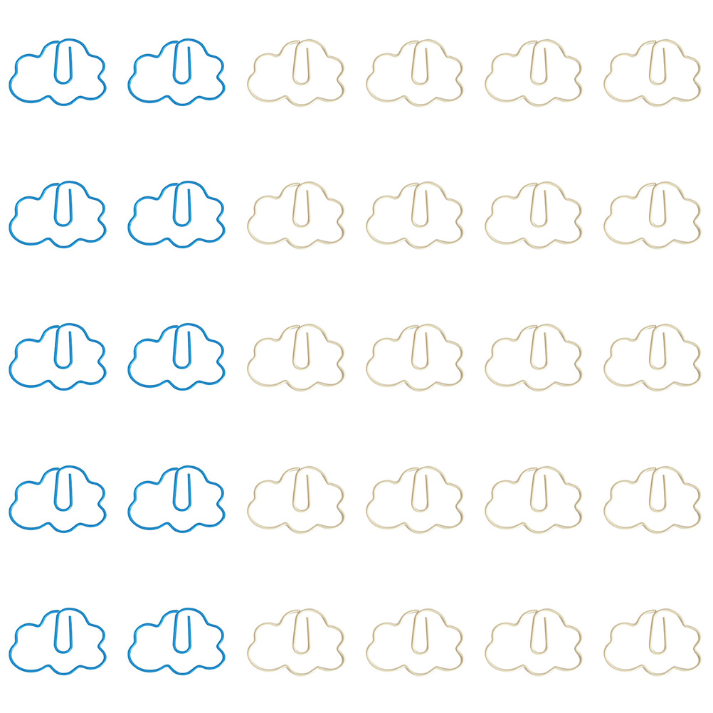 unbranded 120 Pcs  Cloud Designed Paper Clips Multi-use Paper Clips File Clips Office Document Paper Clips