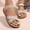 Gold, variant on Women Shoes Women's Crisscross Elastic Strap Flat Sandals Summer Gladiator Beach Sandals for Women Wide Width Large Sizes Sparkly Stretch Fabric Slip On Non Slip Cushioned Sole Comfort Walking Women