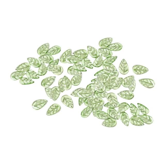 50 piezas de dijes de hojas para hacer joyas, accesorios decorativos, colgantes con forma de hoja, cuentas para manualidades, pulseras, collares y 11 x 18 cm