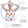 thumbnail image 6 of Colevkie Women 2 Pieces Absorbent Shower Skirt & Hair Drying Cap Bath Wrap Set Adjustable Soft Beach Towel Bath Towel Shower Cap Quick Drying Bathroom Sauna Spa Printed Hearts Pattern, 6 of 8