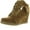 Tan_Suede, variant on Peter Gladys24 Kids Black Fashion Leatherette Suede Lace-up High Top Wedge Sneaker Bootie