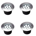 thumbnail image 1 of GOCuces Iluminación LED para exteriores, 7 W, 6 pulgadas, luces empotradas en el suelo, voltaje de línea 110 V, 120 V, alto brillo, blanco, 6500 K, iluminación LED impermeable, luz exterior de la casa, 1 of 5