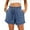 Dark Blue, variant on SROBPTY Womens Summer Shorts, Casual Shorts for Women, Womens Casual Summer Solid Comfortable Drawstring Elastic Waist Short Pants with Pockect Green S