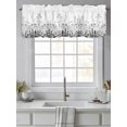 thumbnail image 4 of Grey Floral Rustic Curtain Valances for Windows, Spring Farmhouse Botanical Floral Kitchen Valance Window Treatment, Light Filtering Block Curtains for Bathroom/Bedroom/Living Room 42'' x 12'', 4 of 9