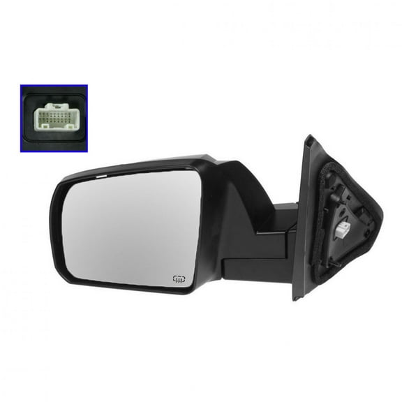 TRQ Power Heated Side View Mirror w/ Textured Cap Driver LH for Sequoia Tundra MRA04813