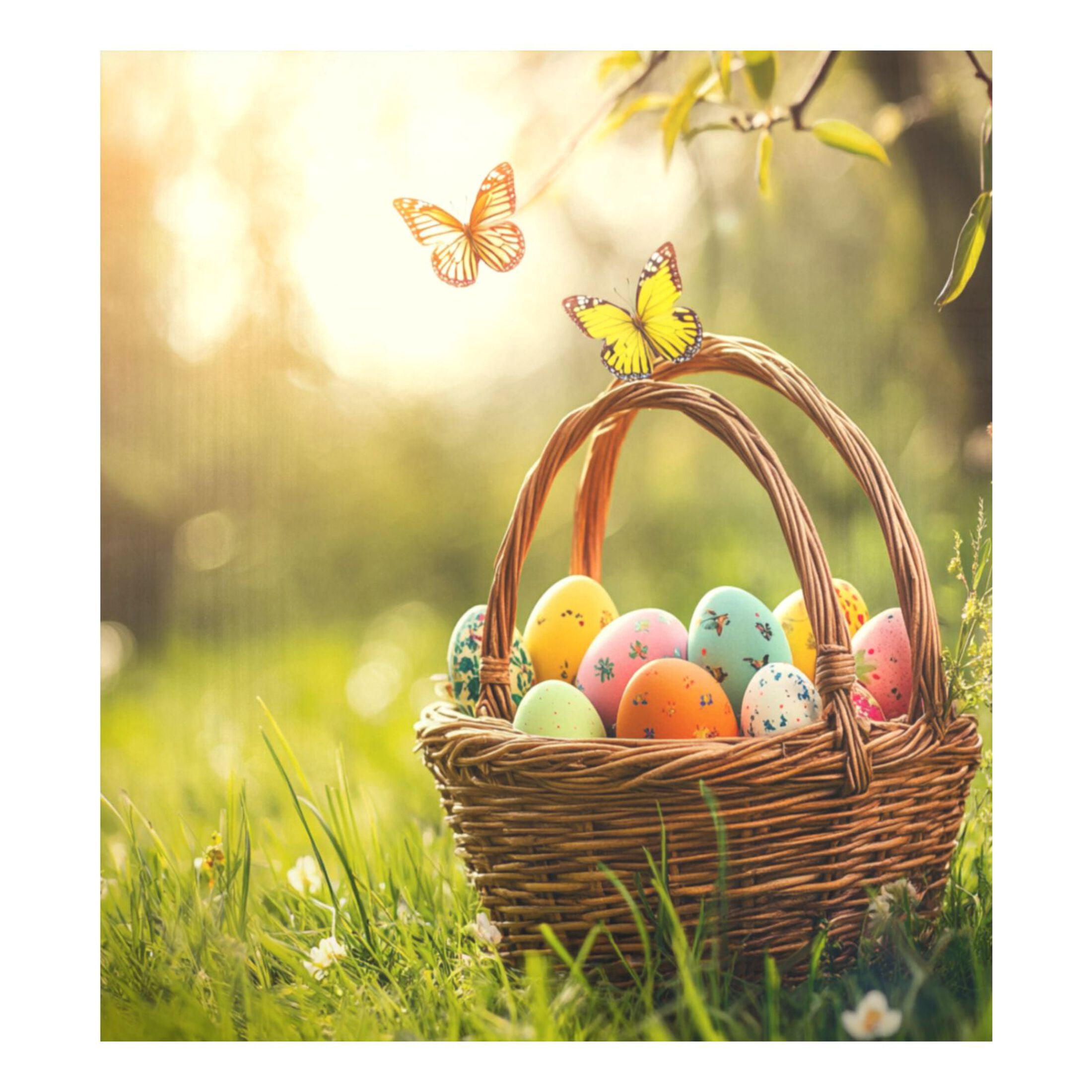 Dishwasher Sticker Dishwasher Cover Magnet Refrigerator Home Decorative Art Kitchen Panel Decal Easter Basket with Colorful Eggs 23x26 Inch