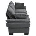 thumbnail image 6 of 80" Loveseat Sofa, Comfy Upholstered Cloud Couches with 2 Pillows and Double Layer Cushion for Bedroom, Living Room, Apartment, Gray, 6 of 9