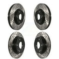 thumbnail image 1 of DS-One Front Rear Coated Drilled Slotted Disc Brake Rotors Kit for Car Honda Civic Acura CSX ILX KD-100272, 1 of 11