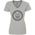 thumbnail image 3 of Inktastic Boston Terrier Dog Gift Idea Women's V-Neck T-Shirt, 3 of 5