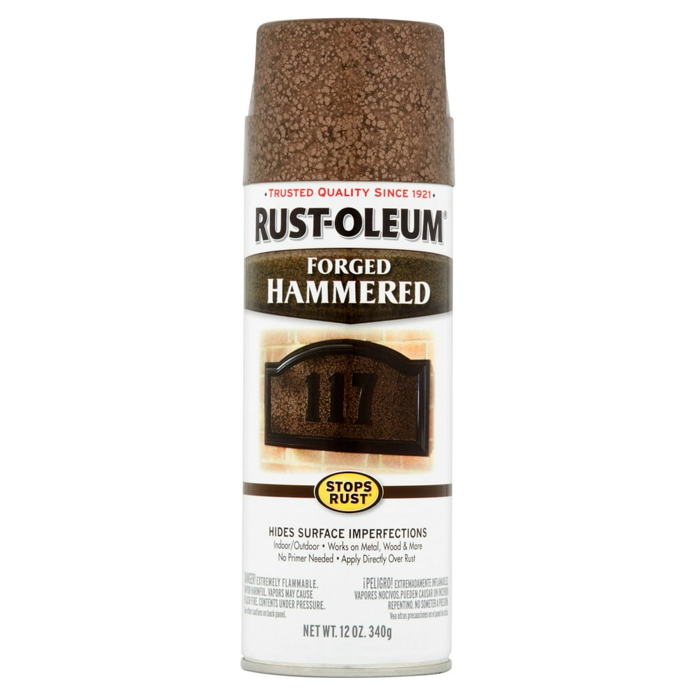 RustOleum Stops Rust Chestnut Hammered Spray, 12 oz Walmart
