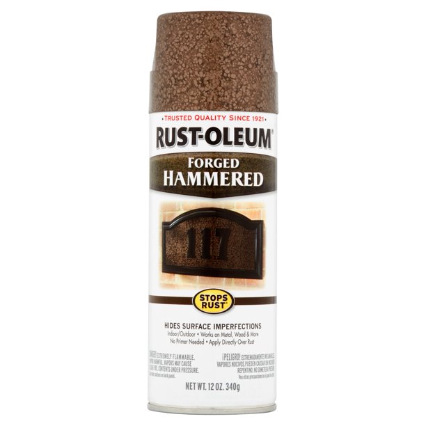 RustOleum Stops Rust Chestnut Hammered Spray, 12 oz Walmart