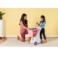 Little Tikes Toy Shopping Cart with Folding Seat, Pink For Pretend