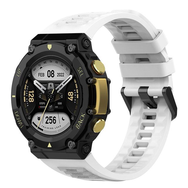 Correa de reloj de silicona con correa de reloj de herramientas para Amazfit T-Rex 2 A2169 (blanco)