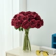 thumbnail image 3 of 8pcs Fake Rose Artificial Silk Flowers Faux Rose Flower Long Stems Bouquet for Arrangement Wedding Centerpiece Party Home Kitchen Decor, 3 of 6