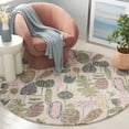 thumbnail image 2 of SAFAVIEH Jardin Julijana Floral Area Rug, Blue/Pink, 6' x 6' Round, 2 of 10