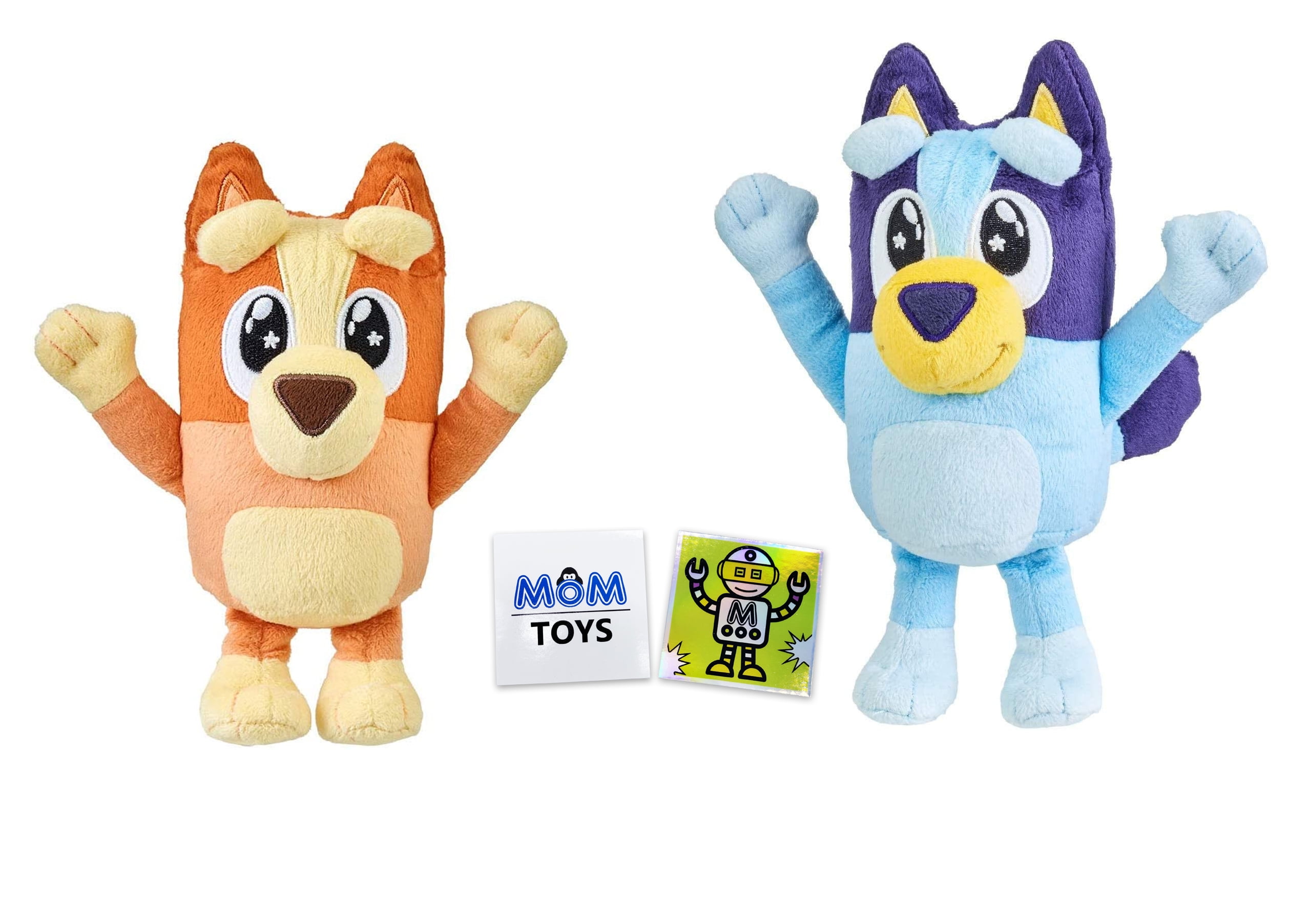 Bluey Family Plush Toys 2 Pack Starry Eyed Bluey and Bingo Plush Bundle