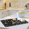 thumbnail image 6 of FREEAMG Dish Drying Mat Gold Glitter Stars Eiffel Tower Kitchen Dish Pads Super Absorbent Microfiber Dish Drying Rack Pads Safe Heat-resistant Kitchen Counter Mat,18x24 Inch, 6 of 7