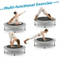 thumbnail image 4 of XiHuaZhaoChen Foldable Rebounder Trampoline for Adults, Stable & Quiet Small Exercise Trampoline with Safety Pad, Indoor Outdoor Mini Fitness Trampoline for Adults,38" x 38" x 7.5",Grey, 4 of 9