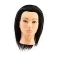 thumbnail image 4 of Vaveren Hair Mannequin Head Portable Doll Head for Braiding Hairdresser Hair Styling C Type Black, 4 of 8