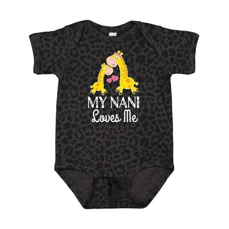 

Inktastic My Nani Loves Me Giraffe Gift Baby Boy or Baby Girl Bodysuit