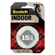 Scotch-Mount Indoor Double-Sided Mounting Tape, 1 in x 55 in, 1 Roll
