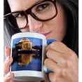 thumbnail image 2 of 3drose, Jefferson Memorial and Tidal Basin with Reflection, Washington Dc, 11oz Two-tone Blue Mug, 2 of 6
