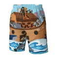 thumbnail image 5 of Disketp Men'S Swim Trunks Hawaiian Breathable Surf Beach Swimsuits Mesh Lining Beach Shorts With Pockets-Animals On Noah'S Ark, 5 of 9