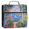 thumbnail image 5 of FORMRS Zipper Binder with Shoulder Strap 2-inch Ring 500 Sheet Capacity File Bag, Pink Floral Window, 5 of 5