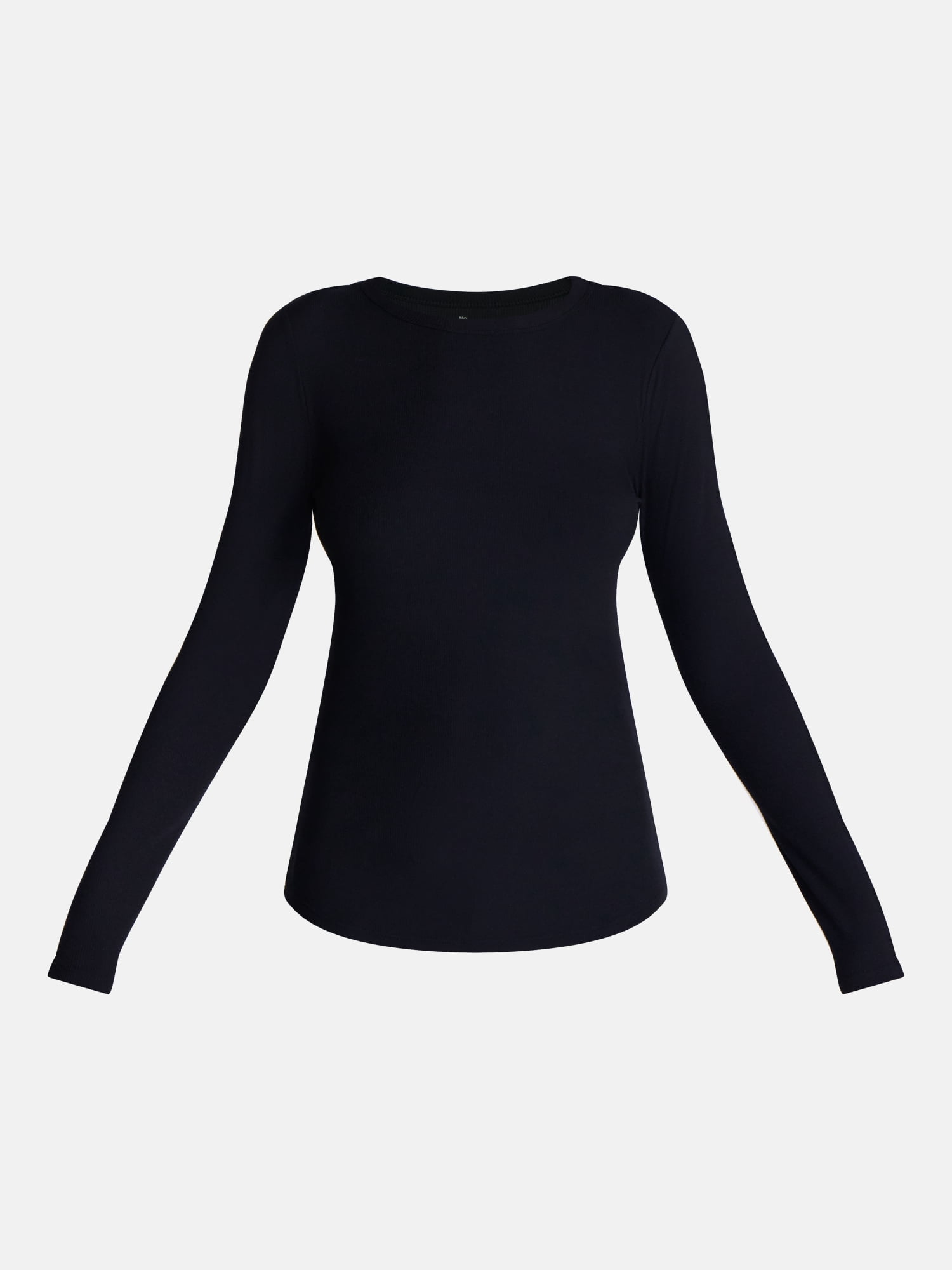 No Boundaries Ribbed Crewneck Tee with Long Sleeves, Women's and Women's Plus XXS-4X