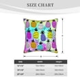 thumbnail image 4 of Kll Graffiti Pineapples Decorative Throw Pillow Covers Velvet Soft For Couch Sofa Bedroom Living Room Outdoor -16"X16", 4 of 8