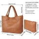 thumbnail image 3 of Bolso de mano tejido JOTOFIT para mujer de piel vegana con monedero, 3 of 7