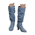thumbnail image 3 of YLYL Women's Knee High Boots Pointed Toe Kitten Heel Pull on Dressy Casual Boots, 3 of 9