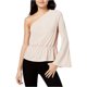 thumbnail image 1 of Rachel Roy Blusa de un hombro con mangas acampanadas para mujer, rosa, grande, 1 of 1