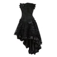 thumbnail image 2 of Grebrafan Steampunk Corsets à Fermeture Éclair Bustiers avec Jupe pour Femmes TP Noir, 2 of 5