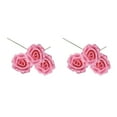 thumbnail image 2 of Wosthever 50 Piezas Flores Artificiales Realistas Rosa Oscuro para Ceremonia al Aire Libre, 2 of 6