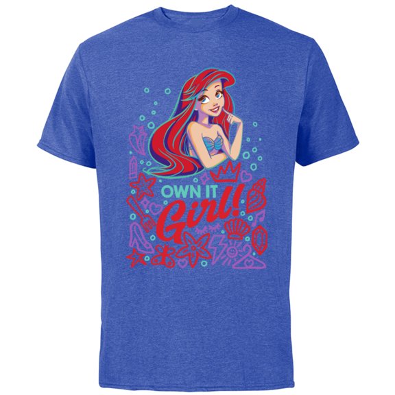Disney Princess Ariel Own It Girl - Short Sleeve Cotton T-Shirt for Adults - Customized-Royal Heather