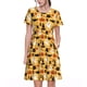 thumbnail image 1 of Easygdp Halloween Ghost Pumpkin para Vestido Transpirable de Mujer, Vestido Suelto de Manga Corta con Pliegues y Bolsillos para el Verano, 1 of 6